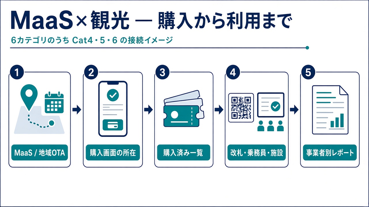 MaaS観光チケット — 購入から利用までの流れ